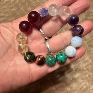 Multicolor Gemstone Beaded Bracelet